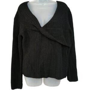 Rails Florence Alpaca Blend Sweater Black Off Shoulder L